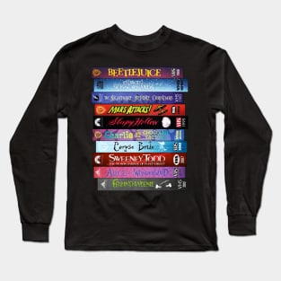 Tim Burton Cassete Movie Retro Long Sleeve T-Shirt